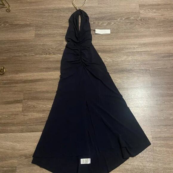 Veronica Beard Reze Gold Chain Halter Maxi Ink M - Picture 7 of 13